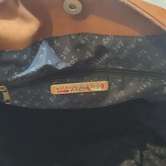 Olivia + Joy Slouchy Oversized Faux Leather Large Shoulder Bag with Tassels - Picture 13 of 13